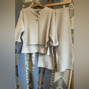 Free People. Hailee sweater set. Heather gray.